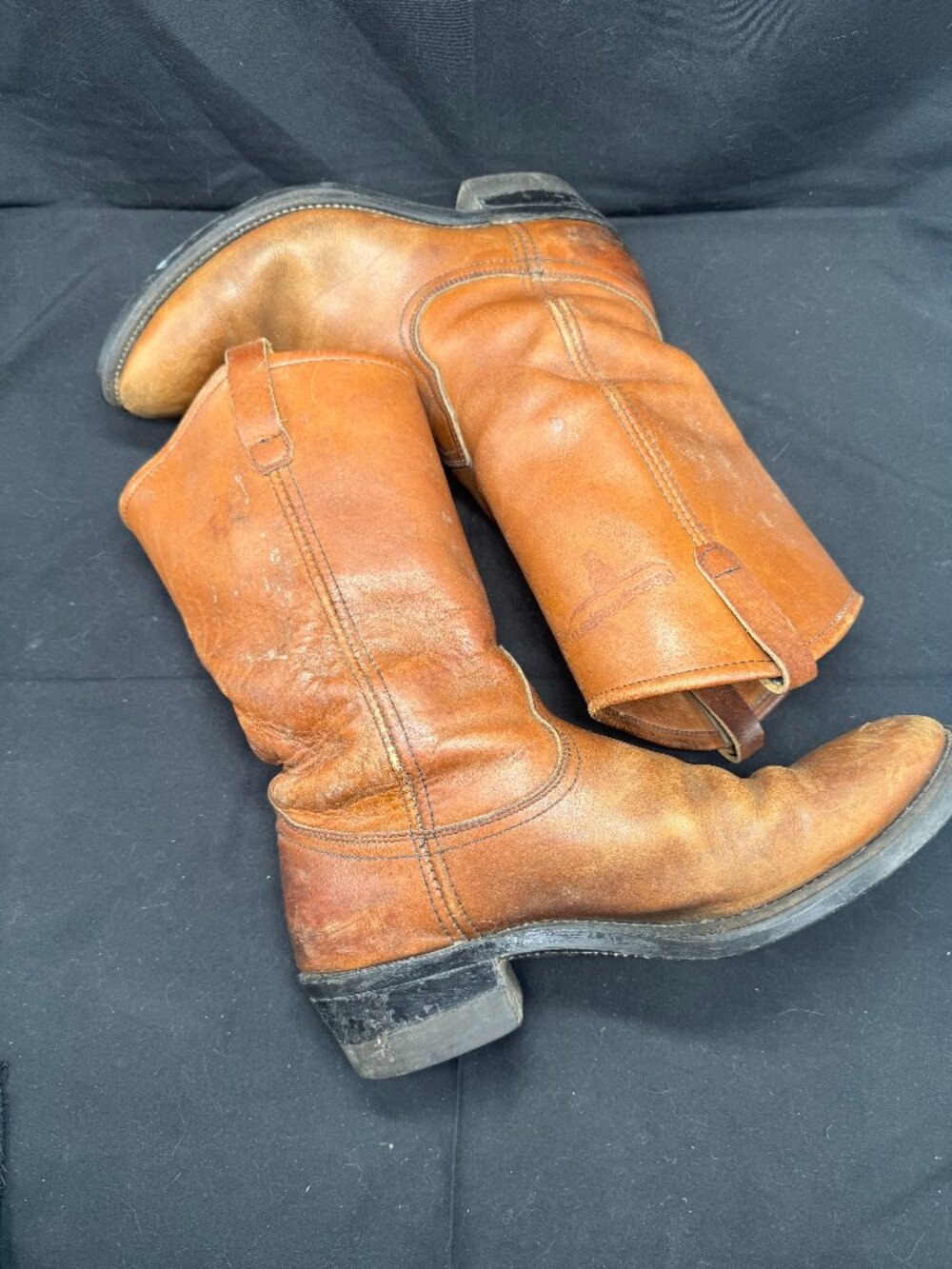 Vintage Men's Brown Leather Mason Western Cowboy Boots Size 10.5